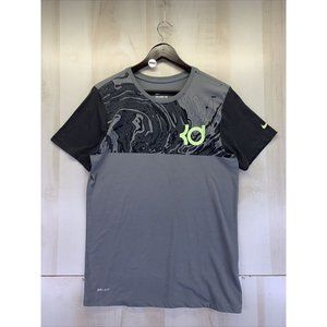 Nike Mens Kevin Durant Weathered Gray Dri Fit Short Sleeve Shirt Size M-8090